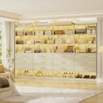 thumbnail image 1 of Homieasy 7.9 FT Modular Closet System with 12 Drawers & 24 Cube Storage, Small Walk-in Closet Organizer Unit for Closet, Bedroom, White Oak, 1 of 8