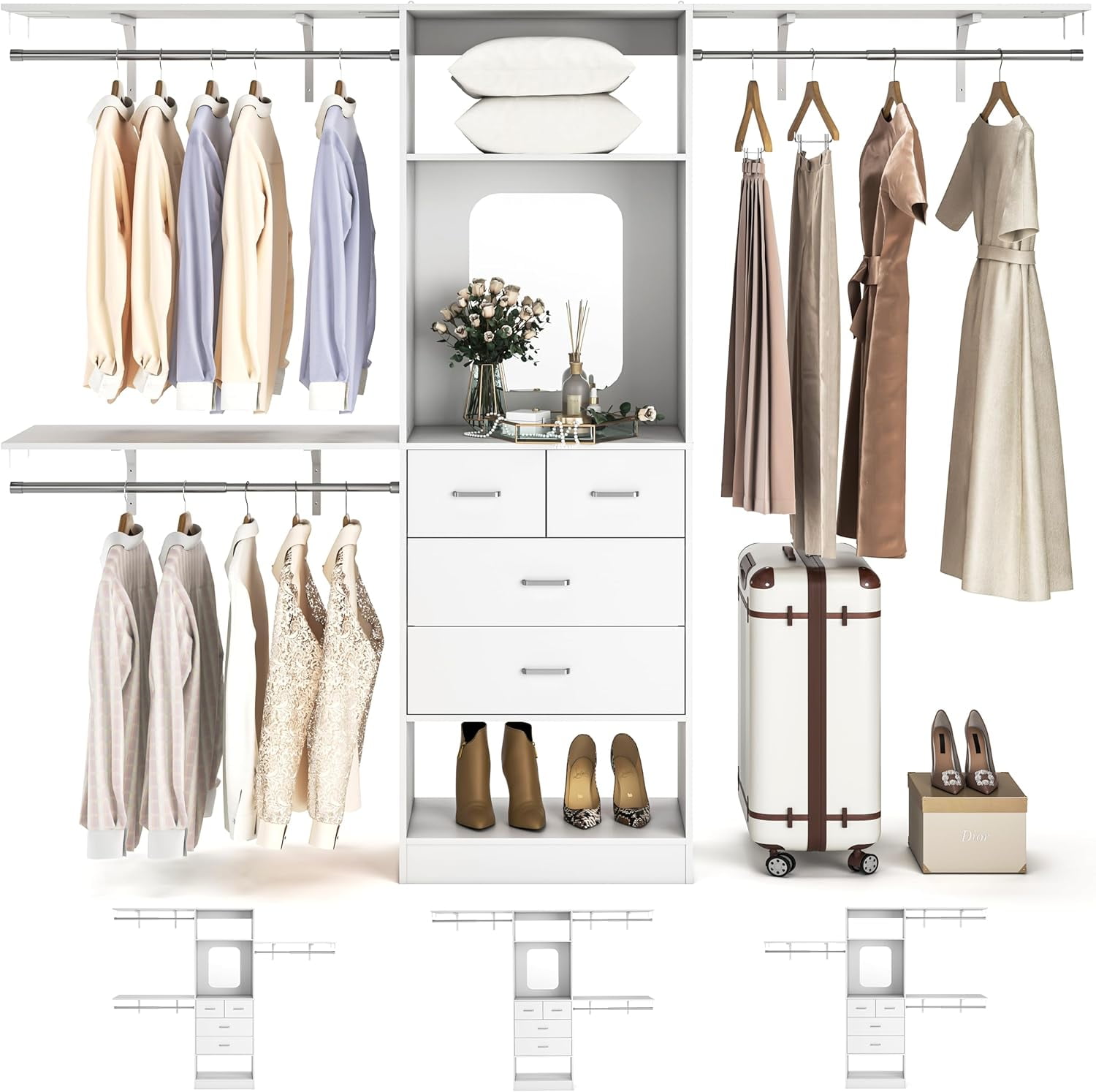 Homieasy-96-Closet-System-8FT-