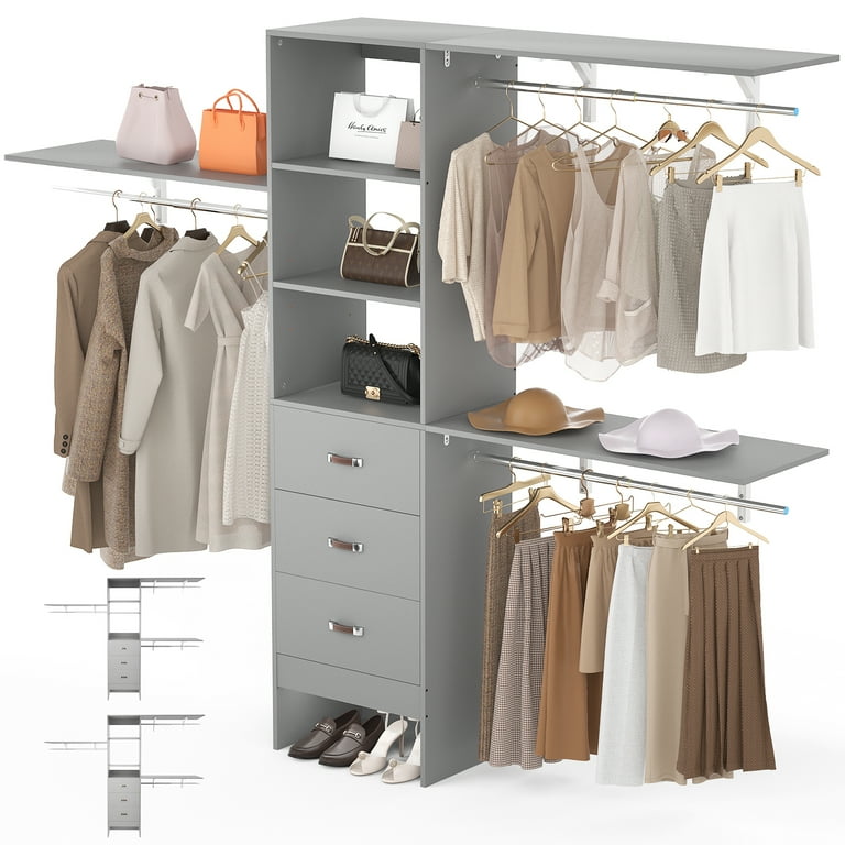 Isa Custom Closet - Shoe Storage Drawers and Hanging Closet System