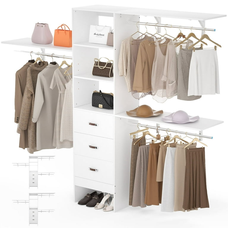 Isa Custom Closet - Shoe Storage Drawers and Hanging Closet System