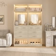 thumbnail image 1 of Homieasy 50" Freestanding Closet System with 8 Drawers, 4.2FT Modular Closet Organizer System with Mirror and Shelves for Closet, Bedroom, 2-Piece, 1 of 7