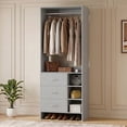 thumbnail image 1 of Homieasy 30'' W Closet System with Wooden Drawers, Gray, 1 of 8