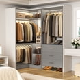 thumbnail image 1 of Homieasy 31.5'' - 57.2'' W Closet System with Wooden Drawers (Set of 2), Gray, 1 of 8