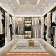 thumbnail image 1 of Homieasy Closet System - 4.75-8FT Closet Organizer System with Wooden Drawers & Cube Storage Organizer, 96" Closet Systems with Cuttable Hanging Shelvings for Nursery, Black, 1 of 7
