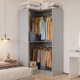 thumbnail image 1 of Homieasy 32'' W Corner Closet System with Hanging Rod, Gray, 1 of 7