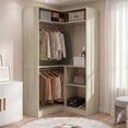 thumbnail image 1 of Homieasy 34" W Corner Closet System with Hanging Rods, White Oak, 1 of 7