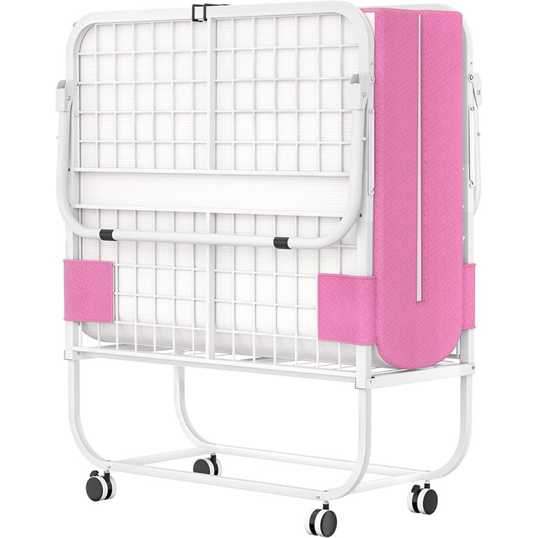 Homieasy 38 Inch Rollaway Bed with Memory Foam Mattress, Foldable