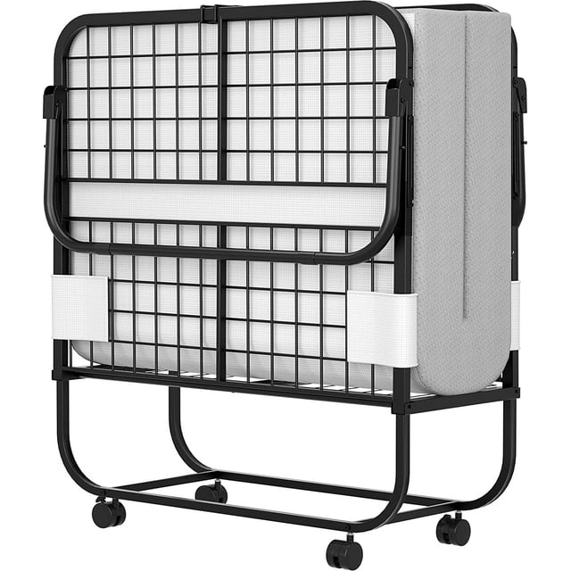 Homieasy Folding Bed with Mattress 38 Inch Twin Size Rollaway Bed for