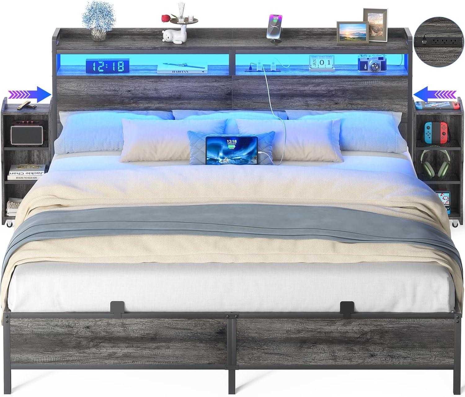 Homieasy-King-Size-Bed-Frame-Headboard-D