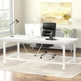 thumbnail image 1 of Homieasy Large Desk, 70.8 x 31.5 Inch Extra Long Executive Computer Desk, Heavy Duty 2 Person Desk, Premium Super Thick Study Writing Table Computer Table, White, 1 of 7