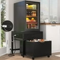 thumbnail image 1 of Homieasy Mini Fridge Stand with Drawer Storage & Sockets, Heavy Duty Mini Refrigerator table with Rolling Cabinet for Dorm, Apartment, Office, Mini Fridge and Microwave Stand,Black, 1 of 9
