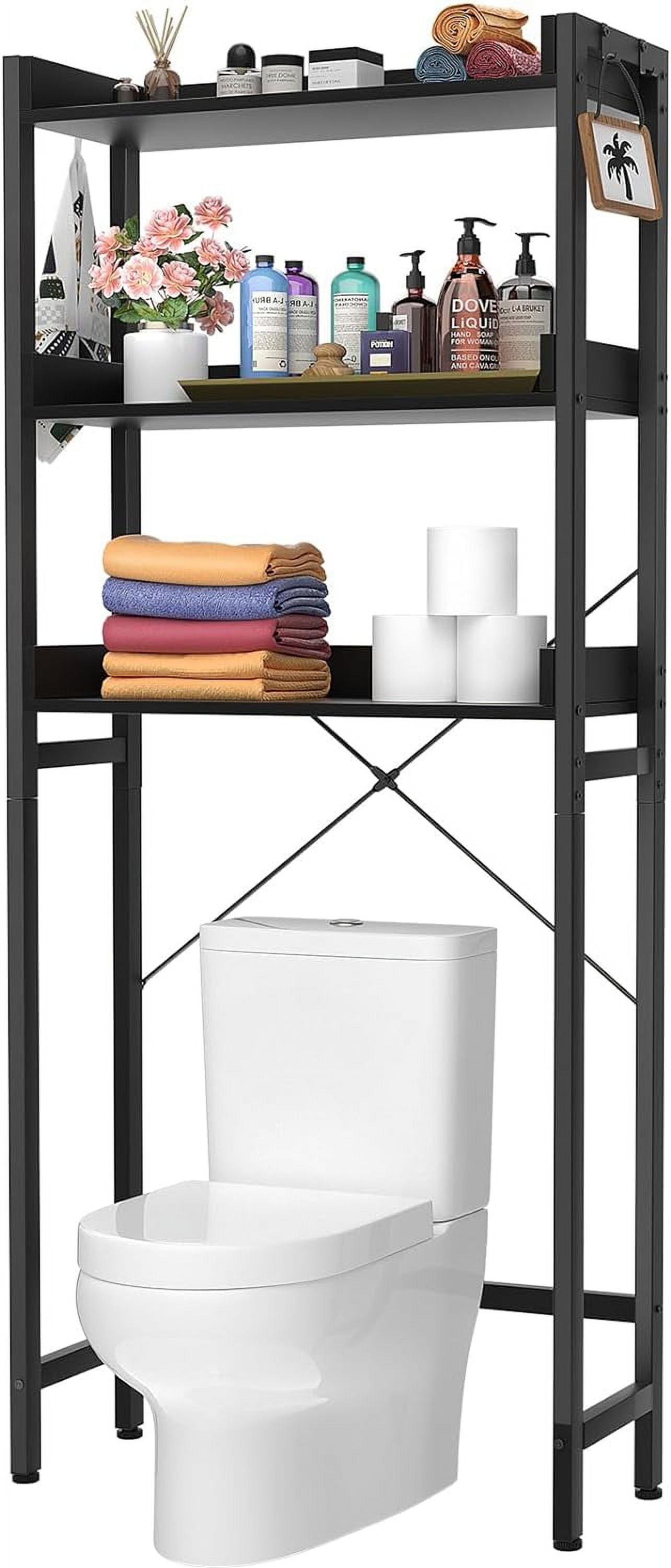 Homieasy Over-The-Toilet Storage Rack, 3-Tier Bathroom Organizer Shelf ...