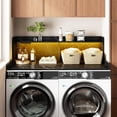 thumbnail image 1 of Homieasy Washer and Dryer Countertop, 2-Tier Laundry Countertop Cover with LED Lights and Power Strip, Large Space Laundry Topper with Shelf for Laundry Room Organization, Black Marble, 1 of 7