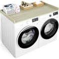 thumbnail image 1 of Homieasy Washer and Dryer Countertop, Laundry Room Organization with Non-Slip Pads, Wood Shelf Topper with Round Corner Edge Rails, Laundry Folding Organizer for Laundry, White Oak, 1 of 7