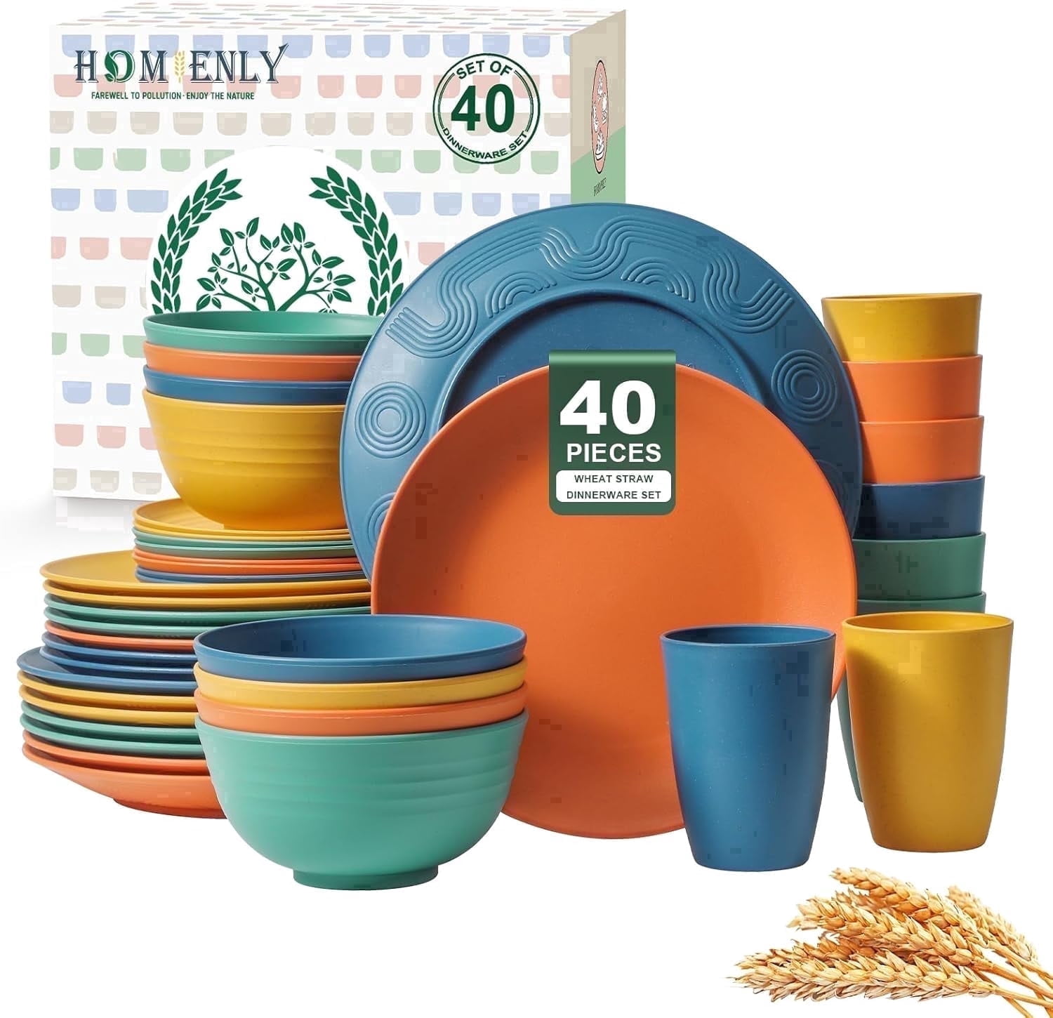 Coleman, Enamel Dinnerware Set, 24-piece, Includes Plates Mugs