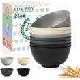 thumbnail image 1 of Homienly 8-Pack 26 oz Wheat Straw Bowls, Unbreakable, Microwave & Dishwasher Safe, Grey Stone, 1 of 9