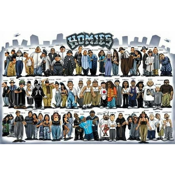 Homies Family Poster - Funny - Original New 24x36