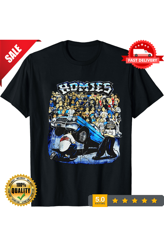 Homies Men's T-shirt Vintage Style Streetwear Unisex Tee, LIMITED EDITION-TH67385