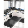 thumbnail image 1 of Homieway Kitchen Mat for Floor, Anti Fatigue Memory Foam Rug, Waterproof PVC Padded Comfort Mat for Kitchen Sink, Laundry Room, Office, 17"x28"+17"x59", Black, 1 of 7