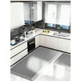 thumbnail image 1 of Homieway Kitchen Mat for Floor, Anti Fatigue Memory Foam Rug, Waterproof PVC Padded Comfort Mat for Kitchen Sink, Laundry Room, Office, 17"x28"+17"x59", Gray, 1 of 7