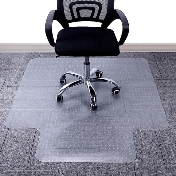 Wozola Office Chair Mat for Carpet - Computer Desk Chair Mat for Carpeted Floors, Easy Glide Rolling Plastic Floor Mat for Office Chair on Carpet for Work, Home, Gaming with Extended Lip,36"x48"