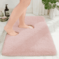 thumbnail image 1 of Wozola Pink Bathroom Rugs Mat, Soft Absorbent Microfiber Bath Rugs, Non Slip, Machine Washable Bath Mats for Bathroom Floor, Tub and Shower, Home Decor Accessories, 20" × 32", 1 of 7