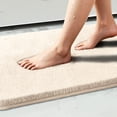 thumbnail image 1 of Homieway Bathroom Rug Soft Microfiber Bath Rug, Ultra Absorbent Bath Mats with Non Slip Backing, Machine Washable Plush Bathroom Floor Mat for Shower, Tub, and Home Decor, Beige, 20"×32", 1 of 7