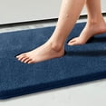 thumbnail image 1 of Homieway Bathroom Rug Soft Microfiber Bath Rug, Ultra Absorbent Bath Mats with Non Slip Backing, Machine Washable Plush Bathroom Floor Mat for Shower, Tub, and Home Decor, Navy, 20"×32", 1 of 7