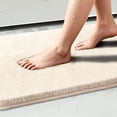 thumbnail image 1 of Wozola Bathroom Rug Soft Microfiber Bath Rug, Ultra Absorbent Bath Mats with Non Slip Backing, Machine Washable Plush Bathroom Floor Mat for Shower, Tub, and Home Decor, Beige, 24"×36", 1 of 7