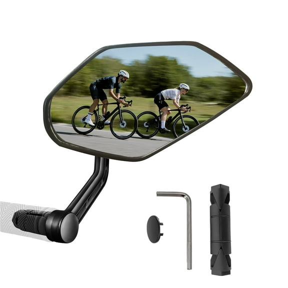 Homieway Bike Mirror for Handlebar, HD Bar End Bicycle Mirror, Anti-glare Glass for Handlebar Rearview Mirror Multi-Angle Adjustable, Right