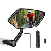 Homieway Bar End Bike Mirror, HD Glass Lens for Handlebars Wider Angle Rotatable E-Bike Mirror, Scratch Resistant Universal Rearview Mirrors, Right