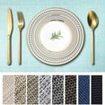 thumbnail image 1 of Homieway Blue Placemats Set of 4, Washable PVC Kitchen Dining Table Mats, Heat Resistant, Stain Resistant, Easy to Clean, 1 of 6