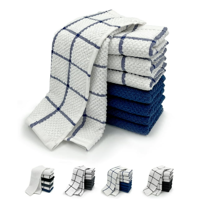 Homieway 8 Pack Cotton Dish Cloths for Washing Dishes, Super Soft and