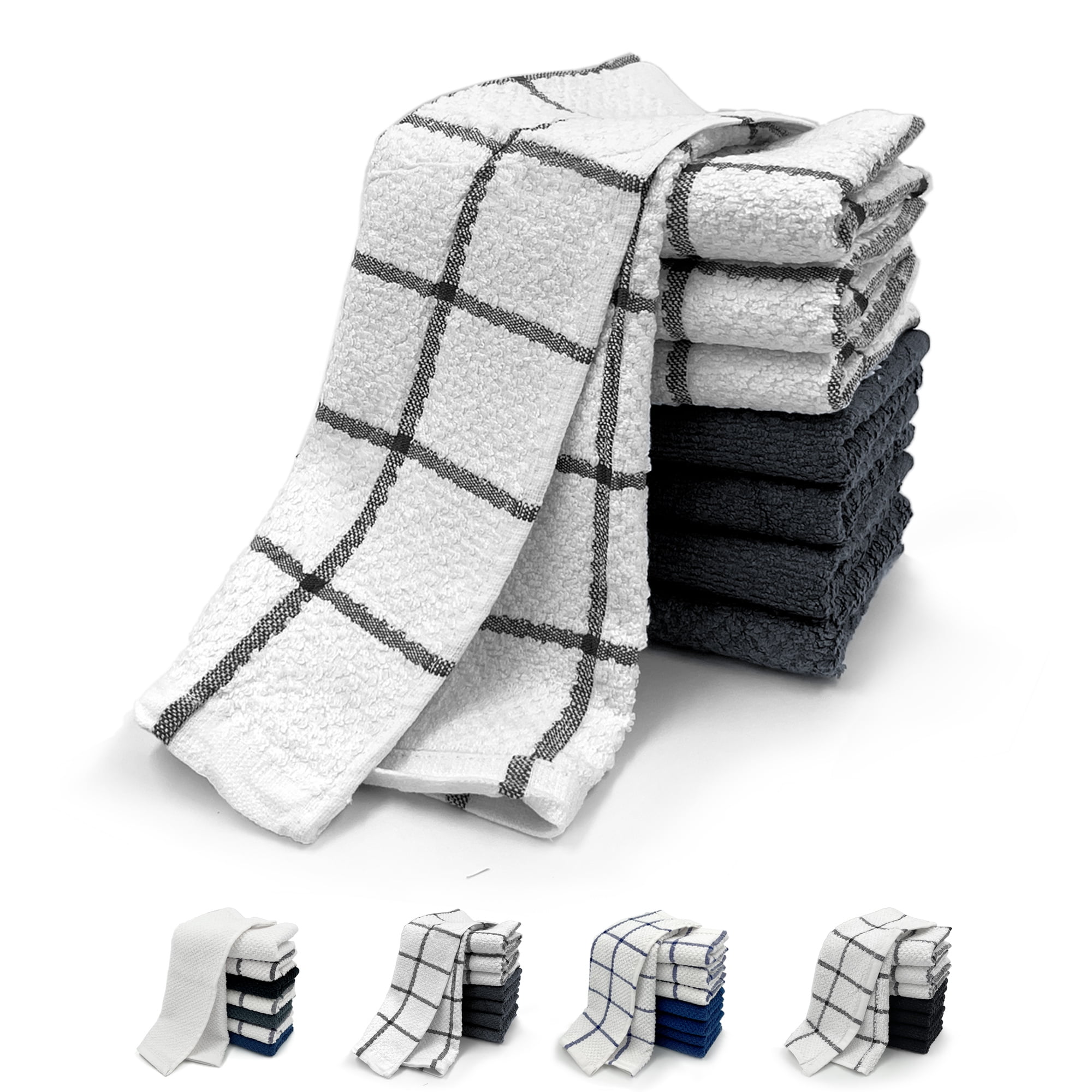 Homieway Dish Rags for Washing Dishes, 8 Pack Gray Dish Cloths, Super