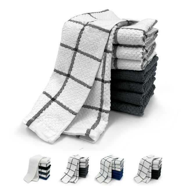 Homieway Dish Rags for Washing Dishes, 8 Pack Gray Dish Cloths, Super