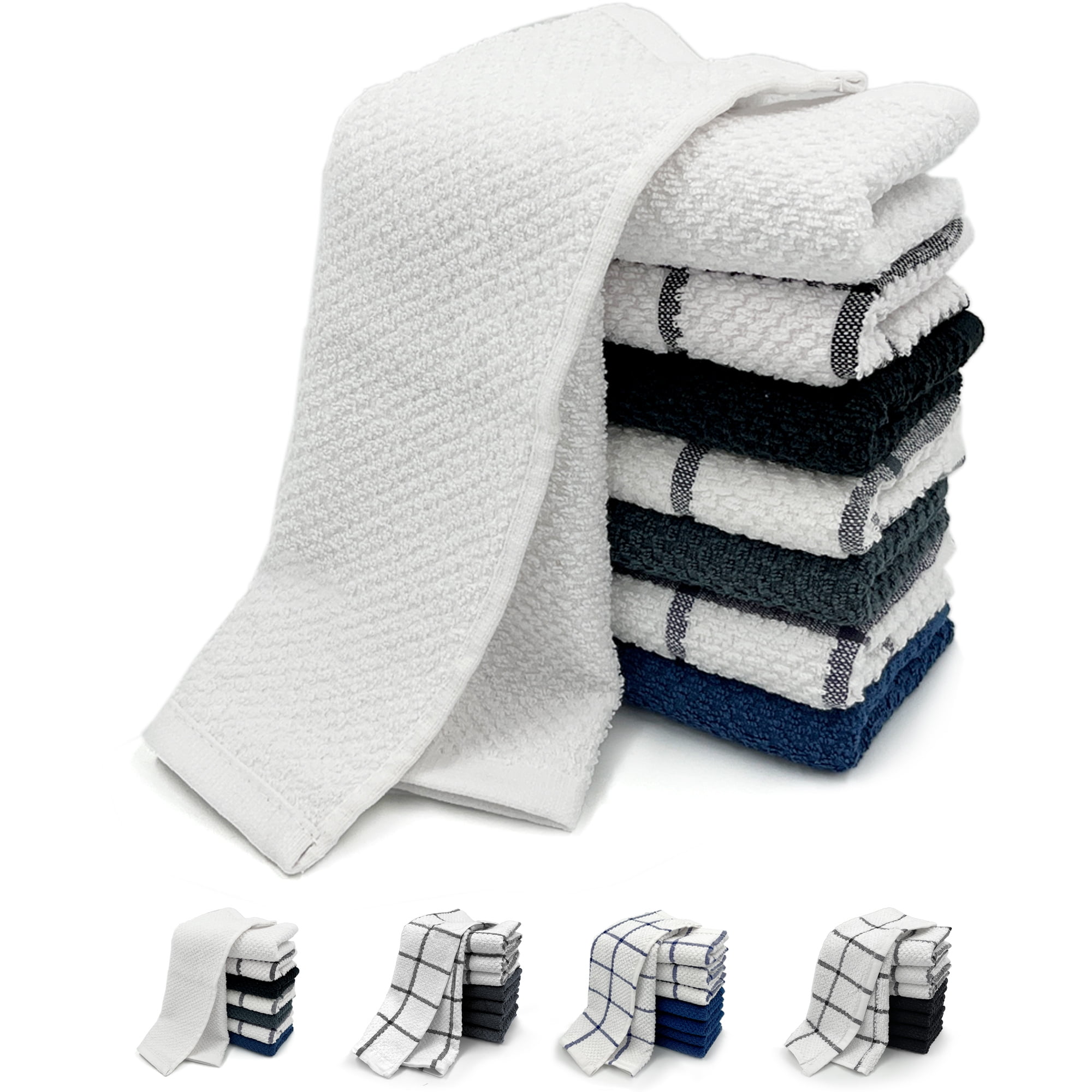 Homieway Dish Rags for Washing Dishes, 8 Pack Mixed Color Dish Cloths