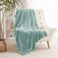 thumbnail image 1 of Homieway Large Green Bed Blankets,Soft King Size Blanket for Sofa Couch, All Season Lightweight Microfiber Fluffy Flannel Fleece Throw Blanket,90" x 108", 1 of 7