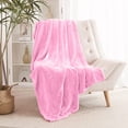 thumbnail image 1 of Homieway Large Pink Bed Blankets,Soft Queen Size Blanket for Sofa Couch, All Season Lightweight Microfiber Fluffy Flannel Fleece Throw Blanket,90" x 90", 1 of 7