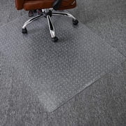 Homieway Office Chair Mat for Carpet - Computer Desk Chair Mat for Carpeted Floors, Easy Glide Rolling Plastic Floor Mat for Office Chair on Carpet for Work, Ho