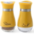 thumbnail image 1 of Furkithn Salt and Pepper Shakers Set, Glass Bottom Salt Shaker with Stainless Steel Lid for Kitchen Gadgets Cooking Table, RV, Camp,BBQ Refillable Design, Yellow, 1 of 7