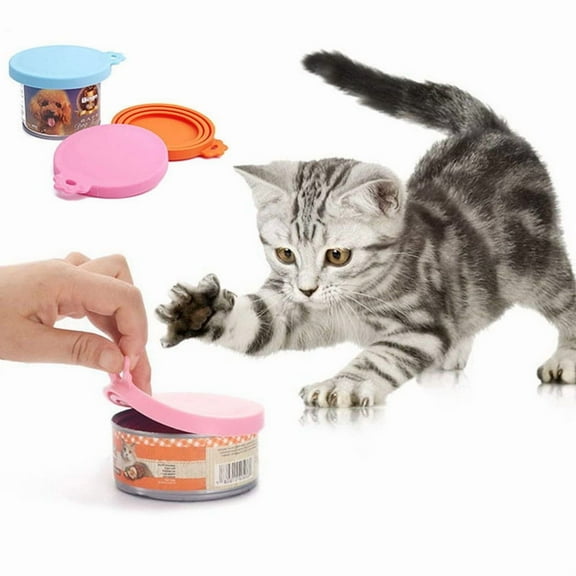 Homirary, 2 Pack Pet Food Can Lids, Silicone Can Lid, for Cat Dog Canned Food Storage, Suitable for A Variety of Standard Sizes