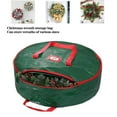 thumbnail image 1 of Homirary Green Christmas Wreath Storage Bag, Holiday Wreath Storage Bag with Red Durable Handles & Dual Smooth Zipper, PE Material, 1Piece, 30", 1 of 7
