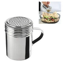 Homirary Stainless Steel Seasoning Containers, Seasoning Dispenser, Large 10 Oz Capacity Suitable for Kitchen Cooking Seasoning, Grilling, Sprinkling Powder and Sugar, 1pc