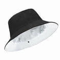 thumbnail image 1 of Homirary XXL Oversize Bucket Hat Reversible, Fisherman Sun Cap with Chin Strap, Travel Beach Outdoor Hat for Men & Women, Black / White, 1 Pack, 1 of 6