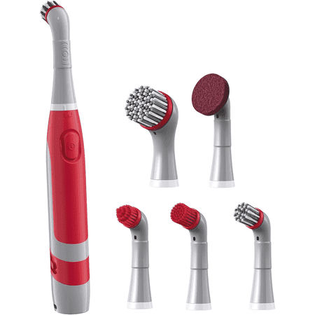 Homitt Power Scrubber with 5 Scrubbing Heads, Cordless Electric Battery Operated Spin Scrubber for Home, Kitchen, Tile, Shower,Tub, Floor, Lightweight Water Resistant Cleaning Brush for Long-term Use