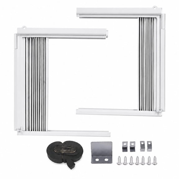 Homivra 1 Pc Window Air Conditioner Side Panel and Frame Set,AC Accordion Filler Kit,Fits Most 5000BTU Window Air Conditioners