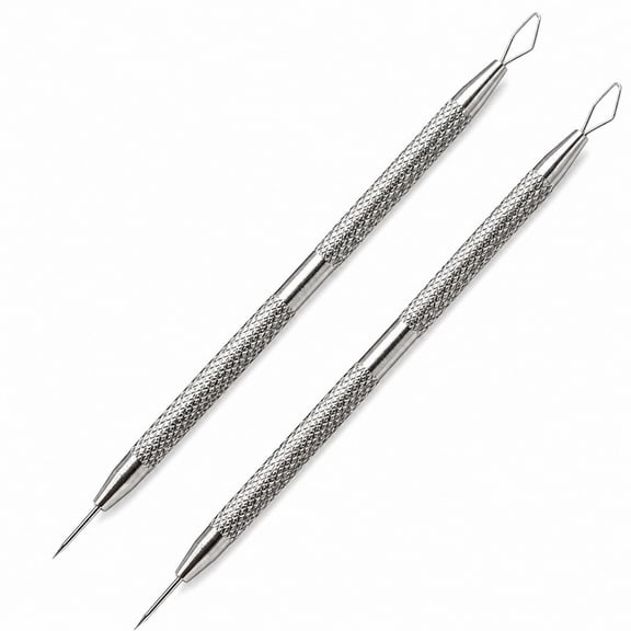 Homivra 2-in-1 Facial Milia Removal and Whitehead Extractor & Lancet Circle Loop & Sharp Needle Pimple Popper Tool for Nose Face, Blemish Blackhead Extraction Pimple Acne (2pcs)