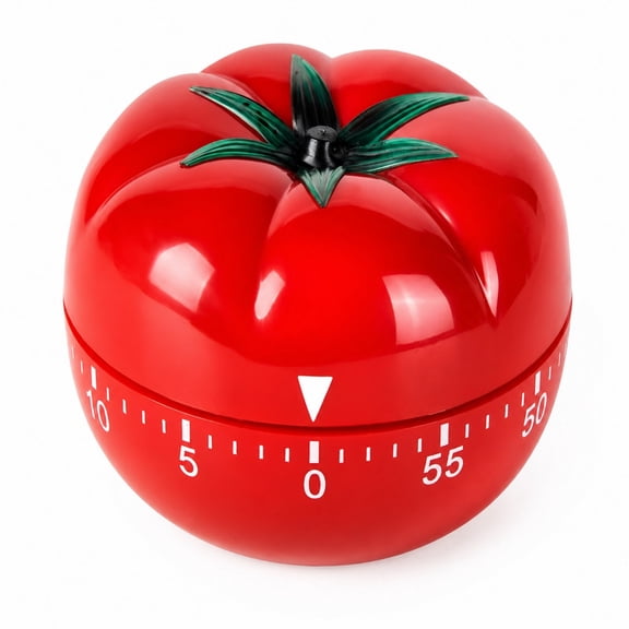 Homivra 2026 New Pomodoro Timer,Tomato Shaped Mechanical 60 Minutes Countdown Timer Kitchen Cooking&Baking Helper for Cooking, Baking, Study, Exercise, Work 6.3 X 4.5 Cm