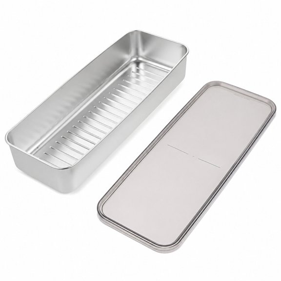 Homivra Bacon Keeper Container for Fridge Meat Container for Refrigerator Stainless Steel Fridge Food Container with Lid