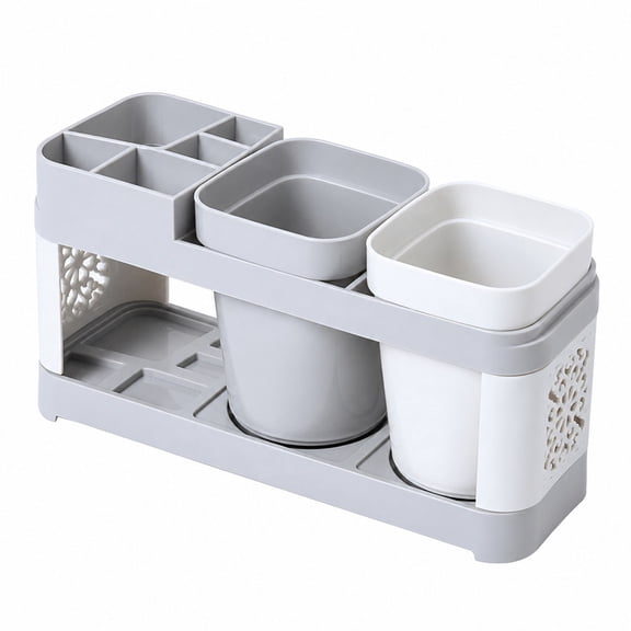Homivra Bathroom Accessory Set Toothbrush Holder,Toothbrush Holders for Bathrooms,Toothpaste Stand Storage Caddy Set for Adults